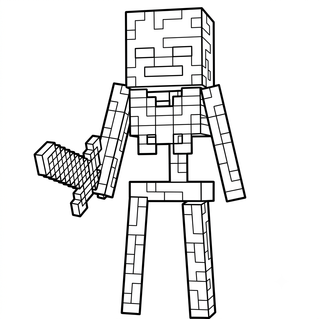 Wither Minecraft páginas para colorear gratis