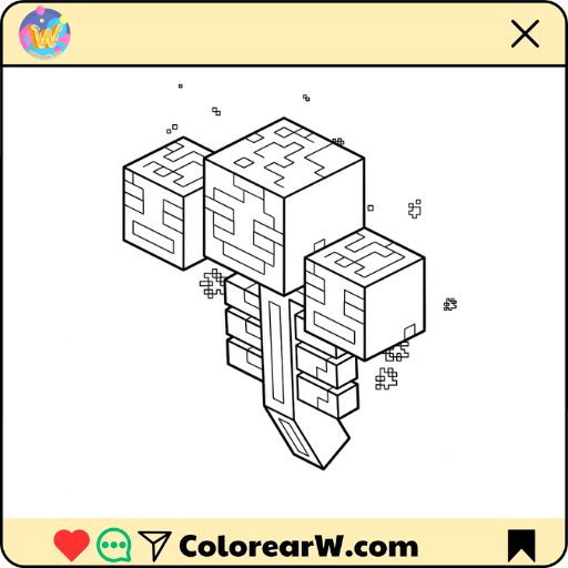 Wither Minecraft para colorear thumbnail