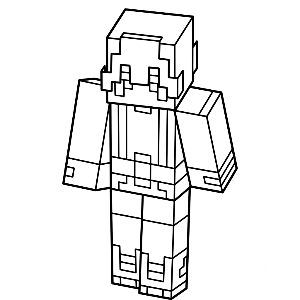 Beast Boy Minecraft adornos para colorear