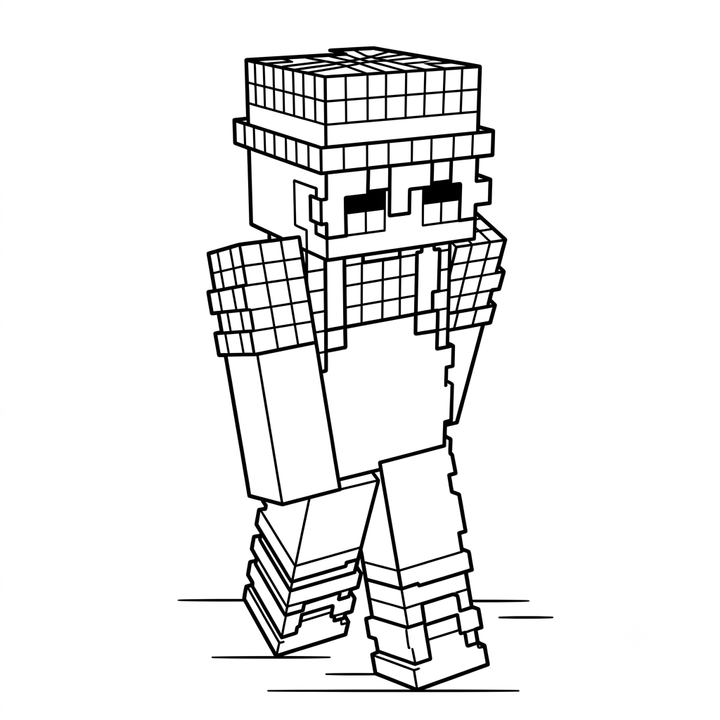 dibujos para colorear grinch Gardener Minecraft