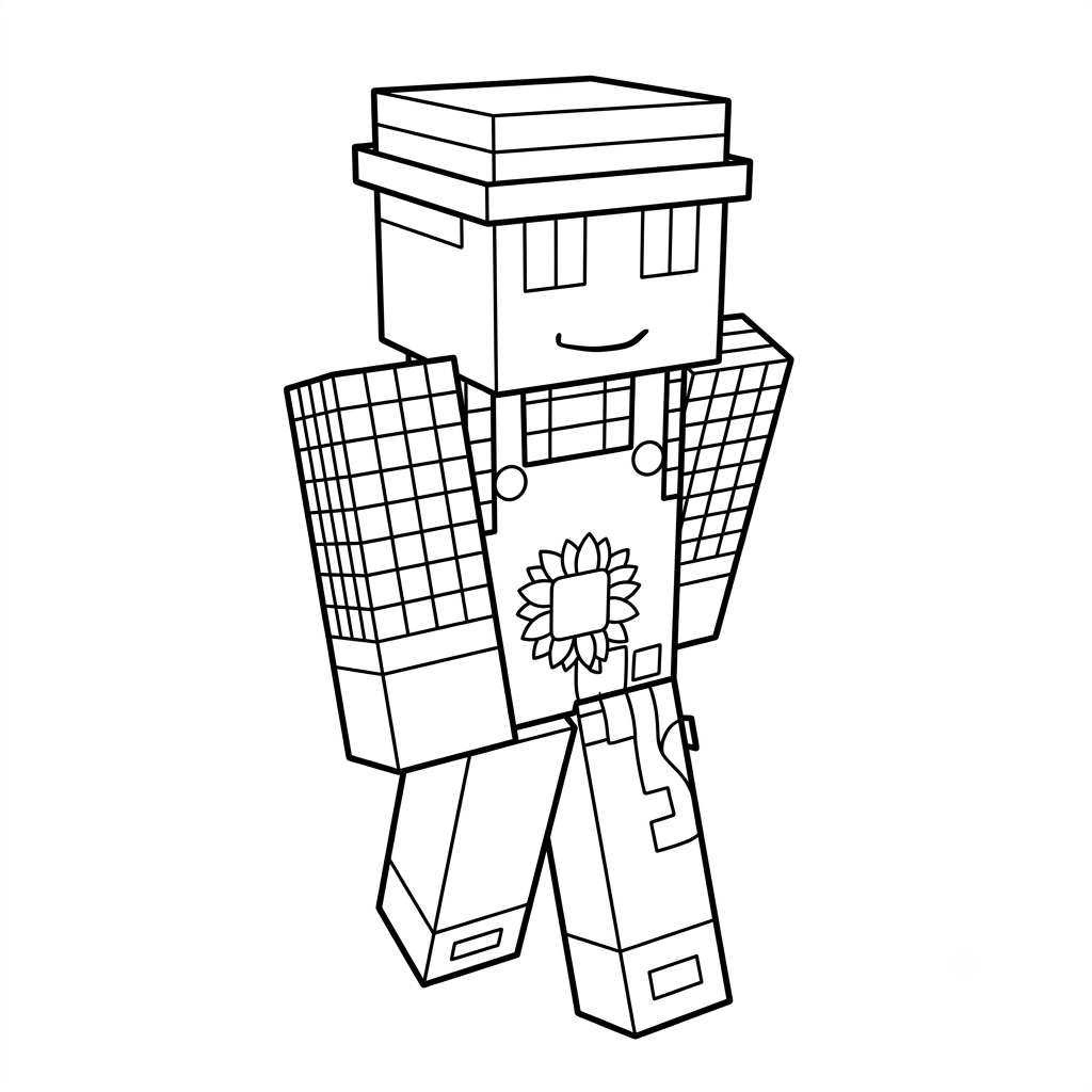divertidas páginas para colorear Gardener Minecraft