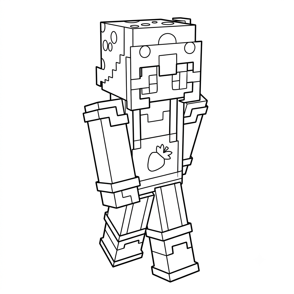 dibujos para colorear Gardener Minecraft 1