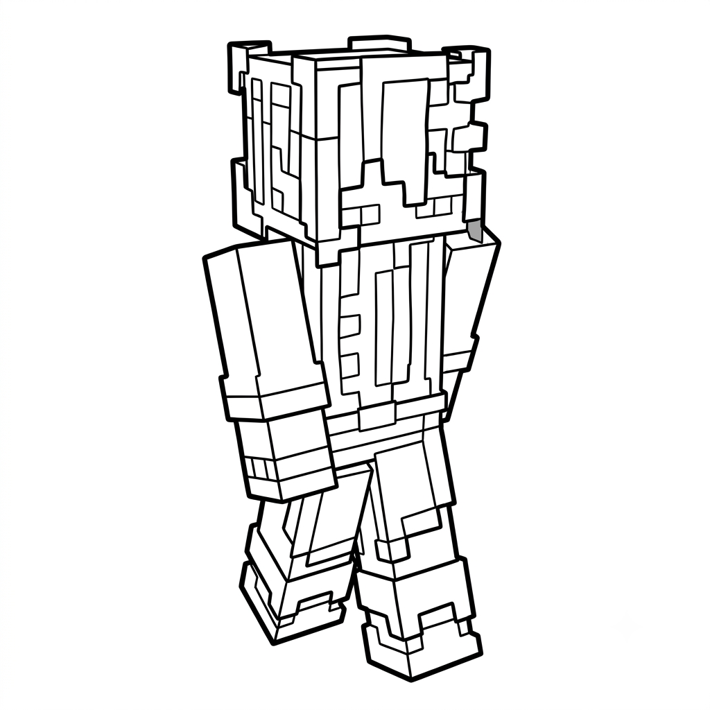 lindas páginas para colorear Gardener Minecraft