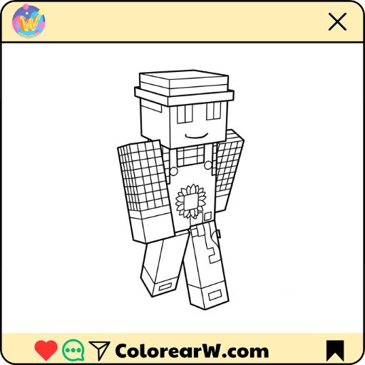 Gardener Minecraft para colorear thumbnail
