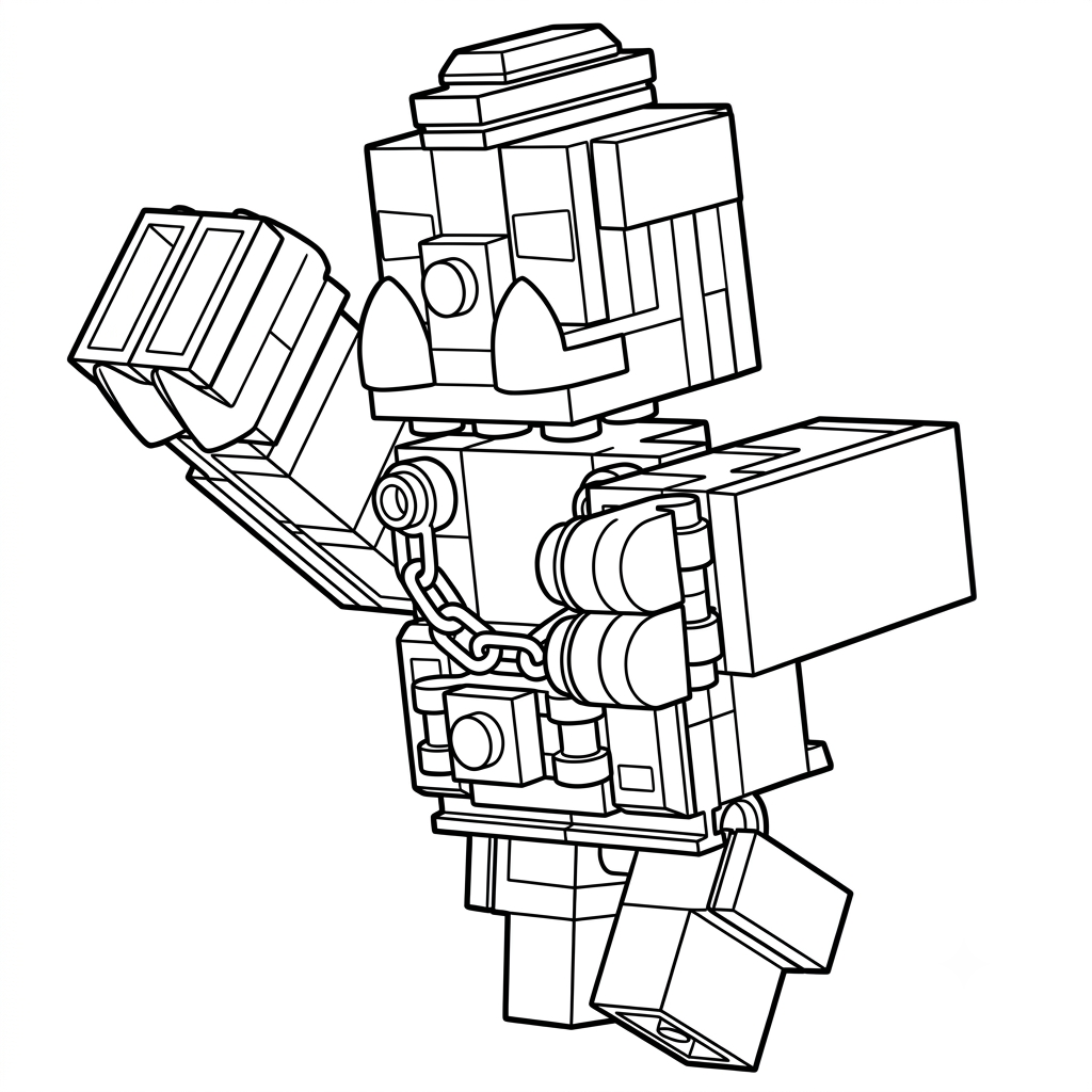Great Hog Minecraft páginas para colorear gratis