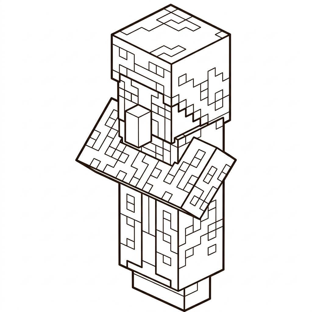 felices páginas para colorear Illusioner Minecraft