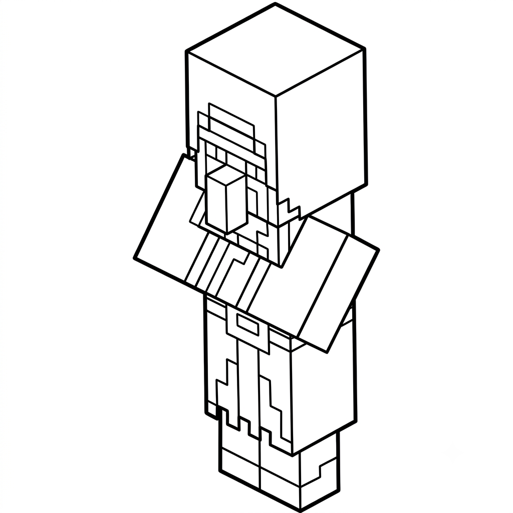páginas para colorear fáciles de Illusioner Minecraft