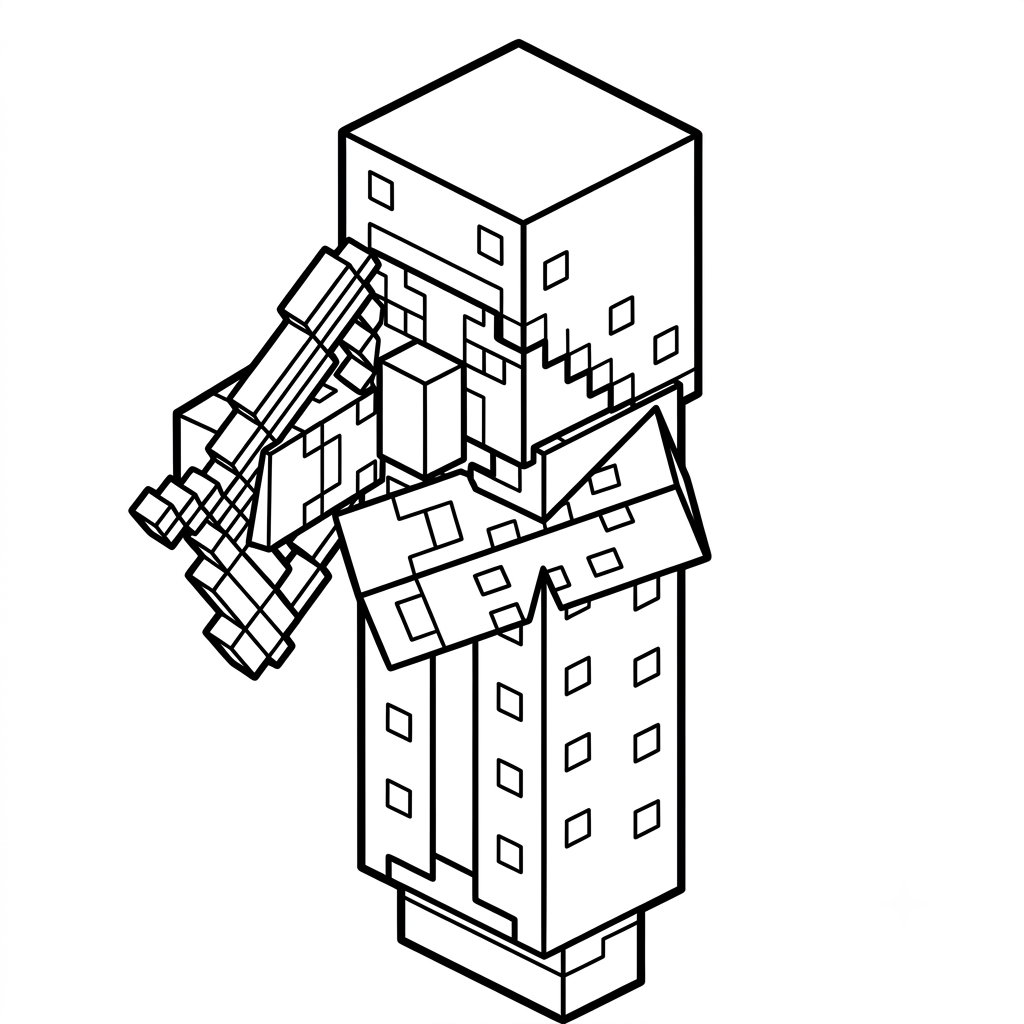 páginas para colorear detalladas de Illusioner Minecraft