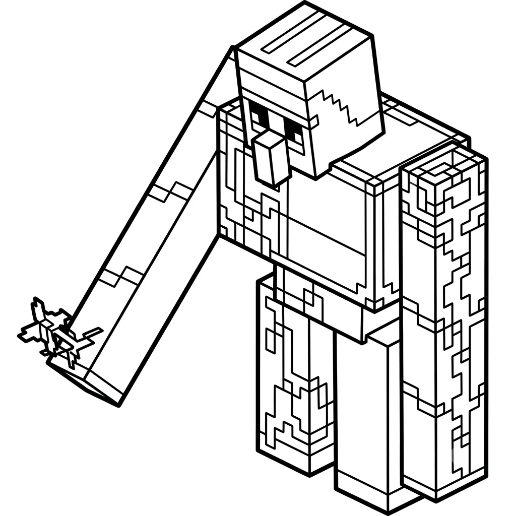 dibujos para colorear grinch Iron Golem Minecraft
