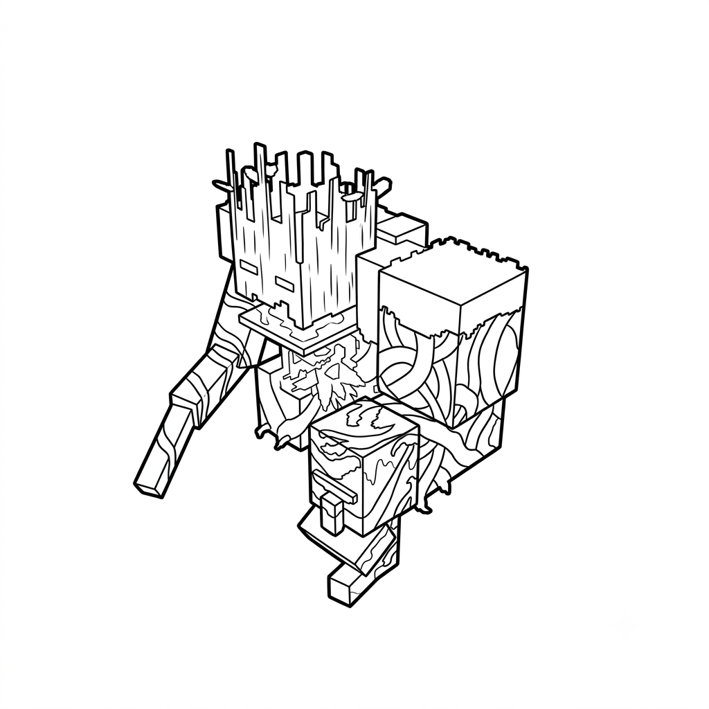 Jungle Abomination Minecraft para colorear