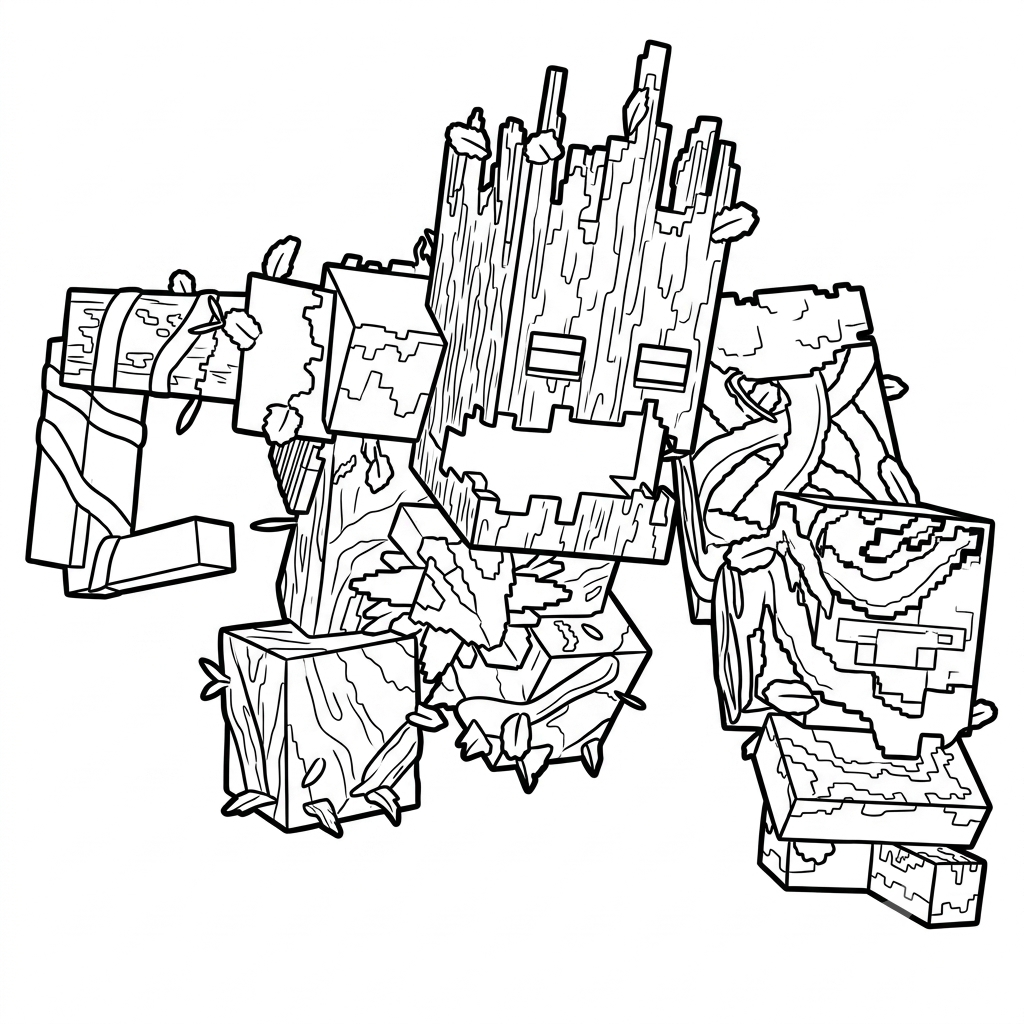 Jungle Abomination Minecraft dibujos para colorear