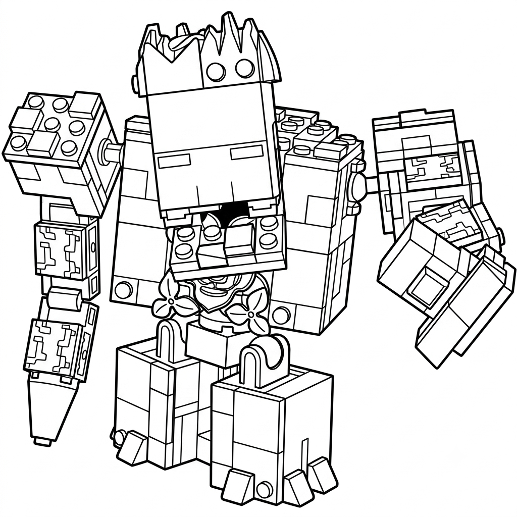 para colorear Jungle Abomination Minecraft