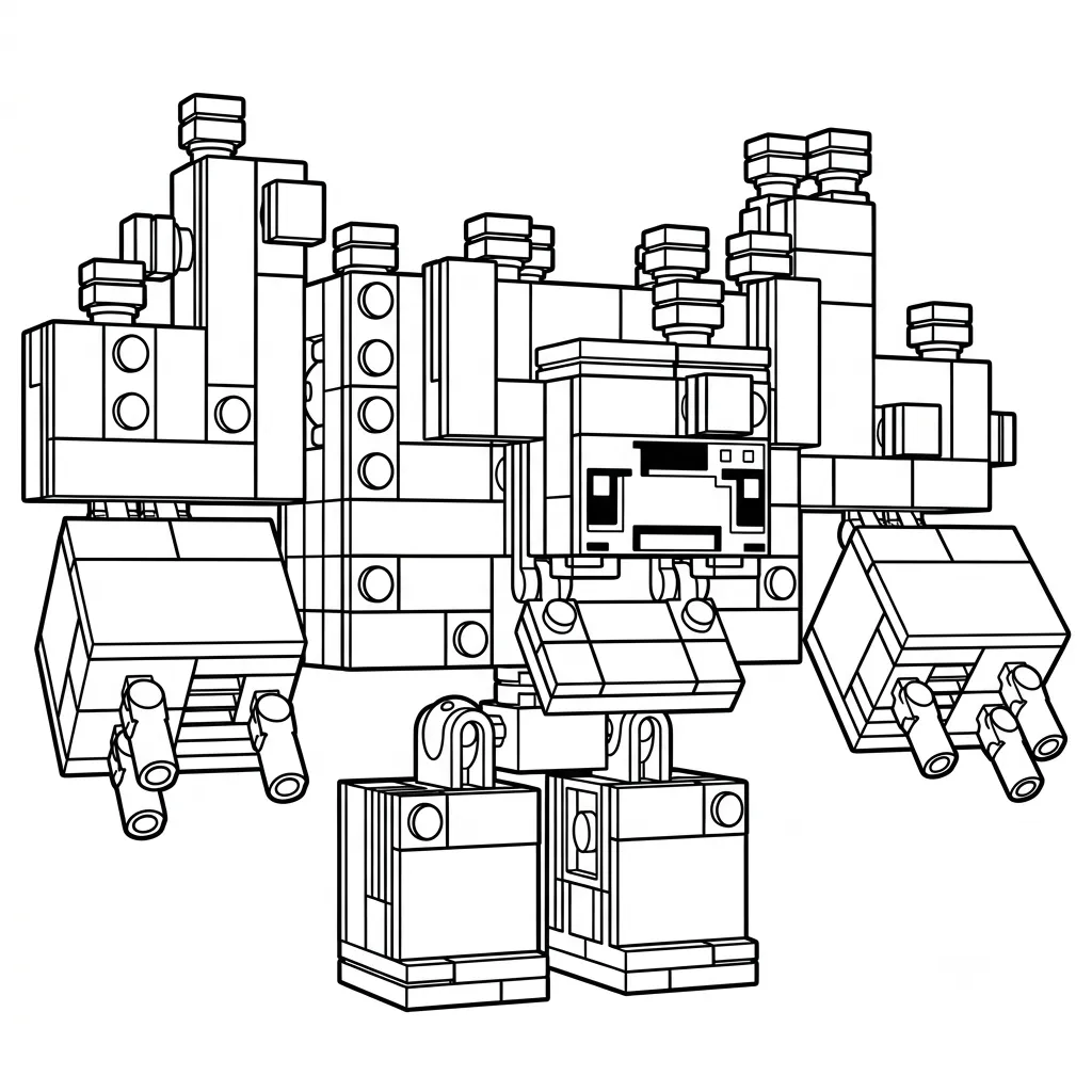 Mooshroom Monstrosity Minecraft páginas para colorear para imprimir gratis