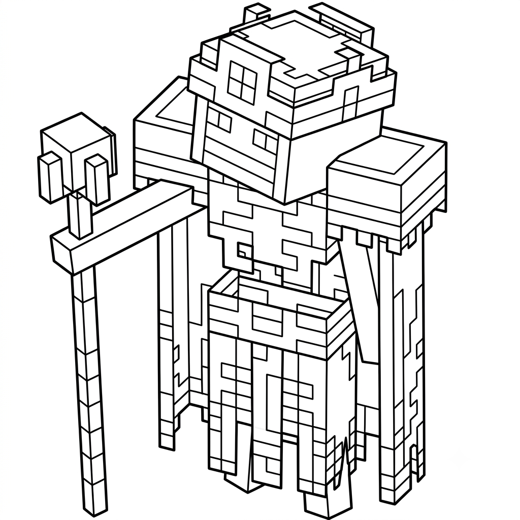 dibujos para colorear Necromancer Minecraft