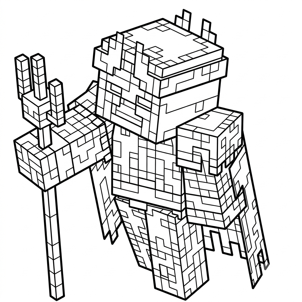 Necromancer Minecraft páginas para colorear gratis