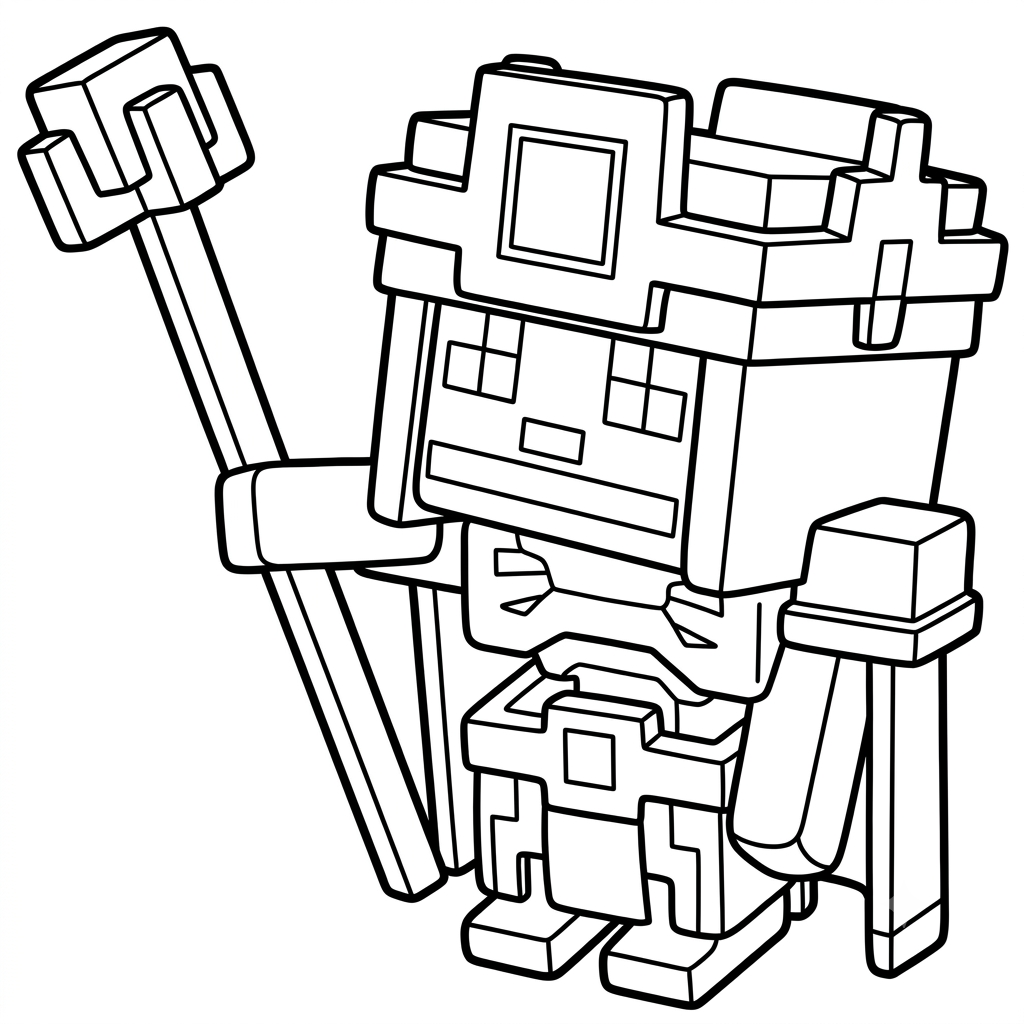 dibujos para colorear grinch Necromancer Minecraft