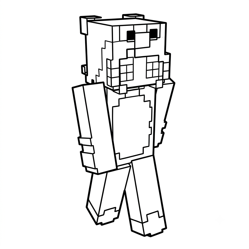 Penguin Onesie Minecraft 11 páginas para colorear de árboles Penguin Onesie Minecraft gratis