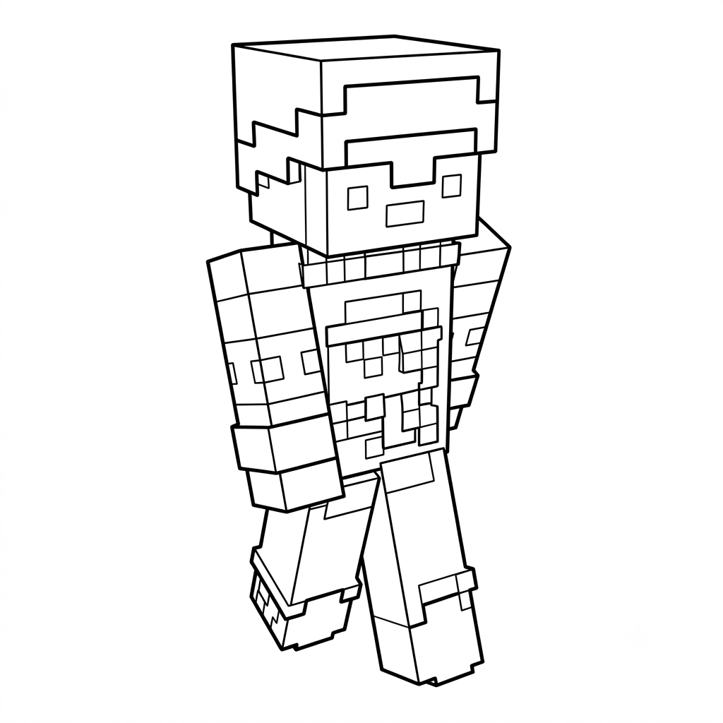Penguin Onesie Minecraft 5 páginas para colorear para imprimir gratis Penguin Onesie Minecraft