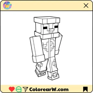Penguin Onesie Minecraft para colorear thumbnail