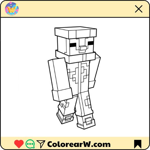 Penguin Onesie Minecraft para colorear thumbnail