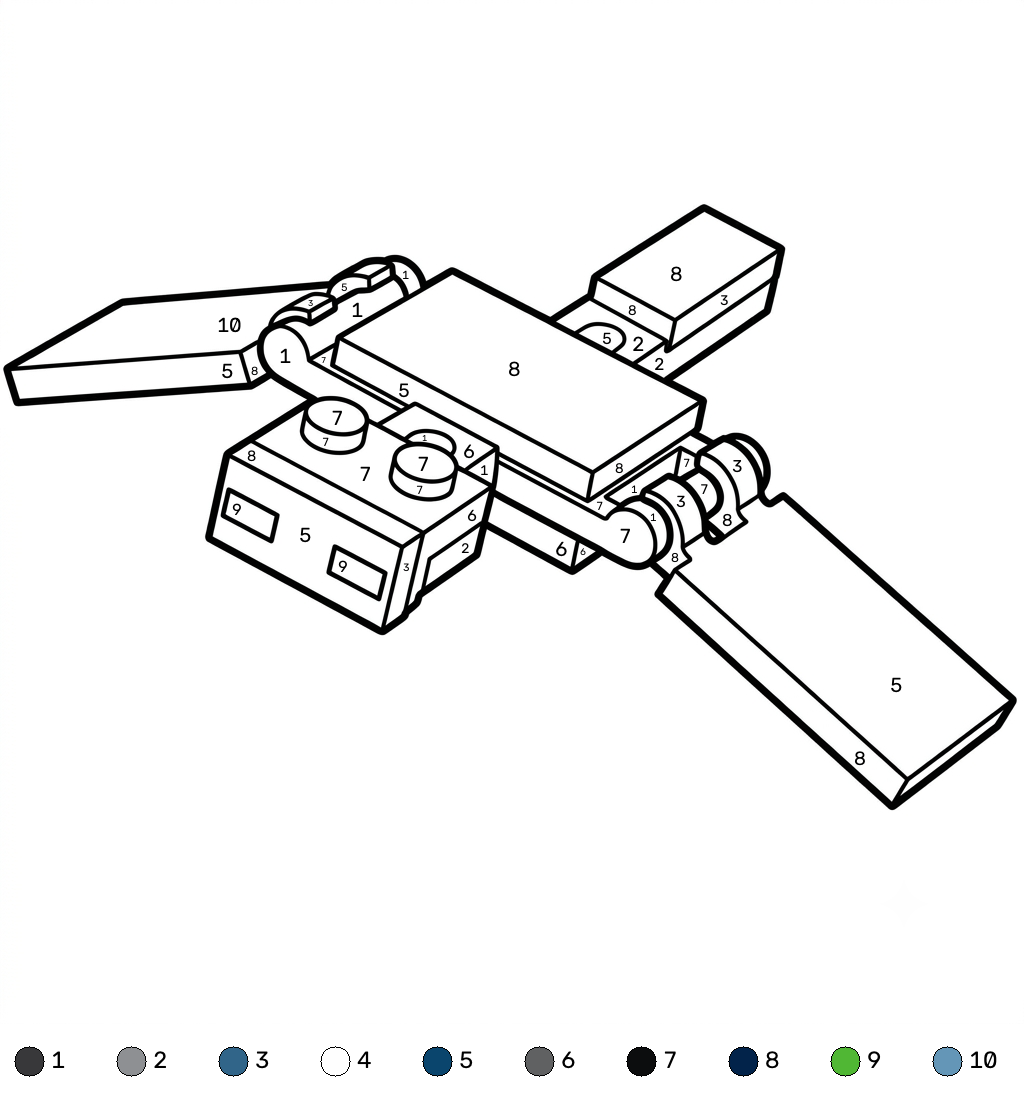 Phantom Minecraft coloring by numbers adornos para colorear