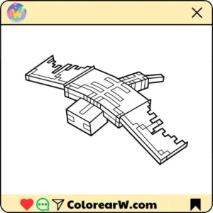 Phantom Minecraft para colorear thumbnail