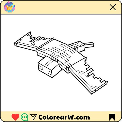 Phantom Minecraft para colorear thumbnail