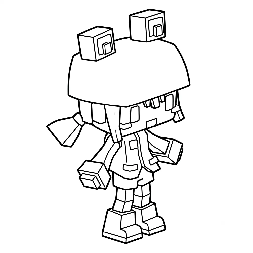 Rana Minecraft páginas para colorear imprimibles