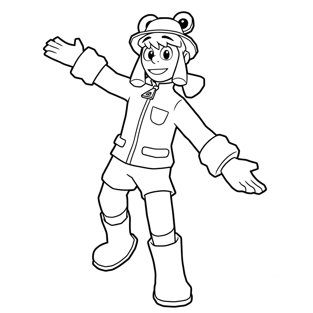 páginas para colorear para Rana Minecraft 1