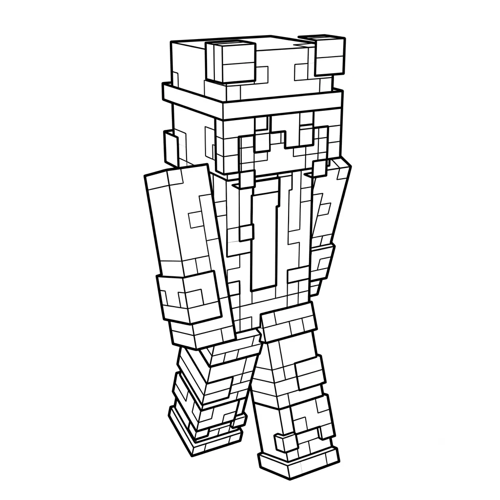 Rana Minecraft páginas para colorear