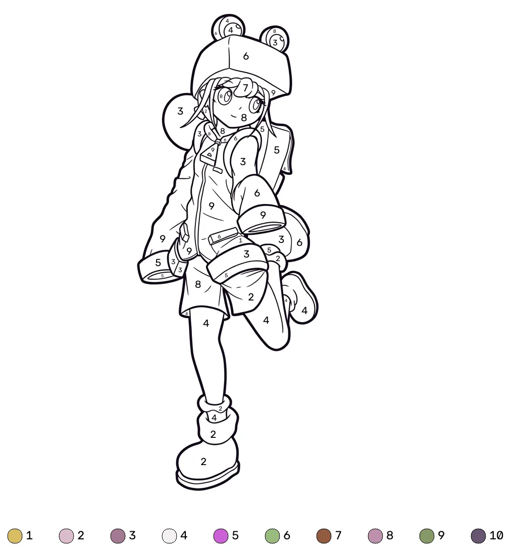 páginas para colorear Rana Minecraft coloring by numbers gratis
