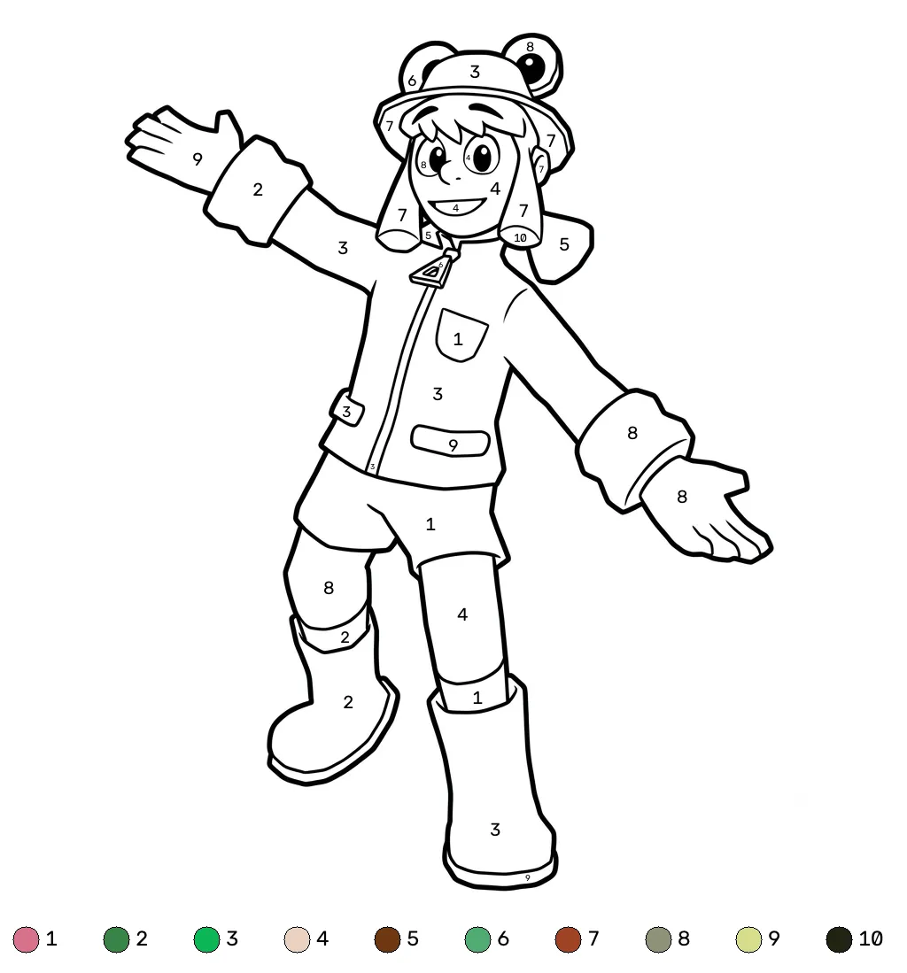 páginas para colorear de preescolar Rana Minecraft coloring by numbers