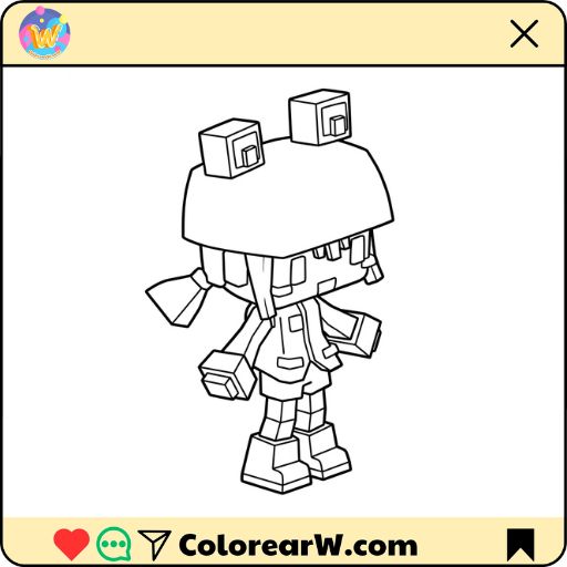 Rana Minecraft para colorear thumbnail