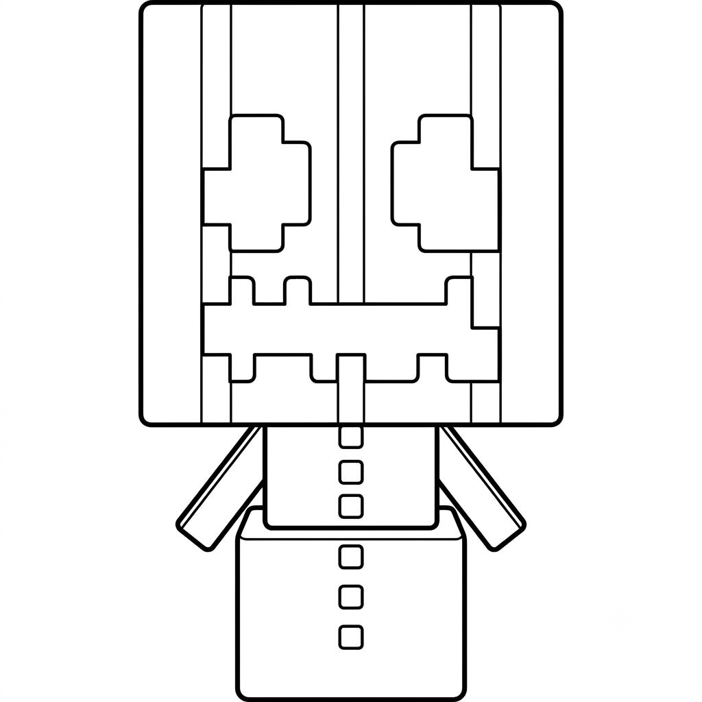 páginas para colorear Snow Golem Minecraft imprimibles gratis