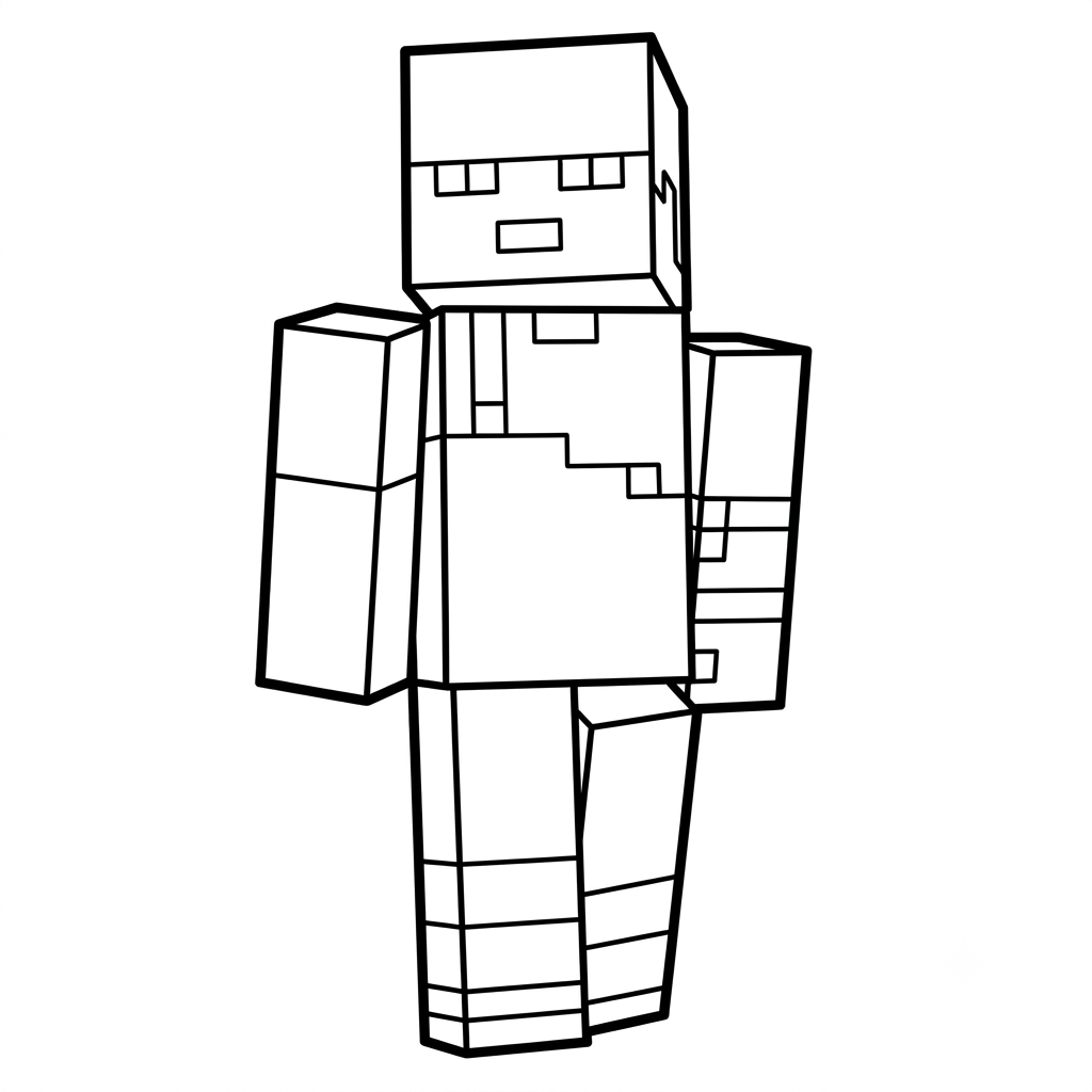 páginas para colorear gratis para adultos Sunny Minecraft