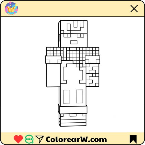 Sunny Minecraft para colorear thumbnail