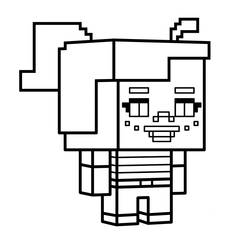 Tiny Agnes Minecraft 8 páginas para colorear para adultos Tiny Agnes Minecraft