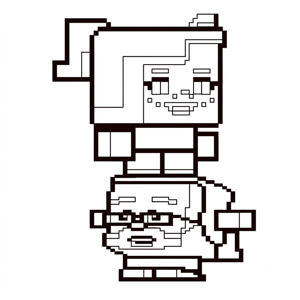 Tiny Agnes Minecraft 5 páginas para colorear gratis para adultos Tiny Agnes Minecraft