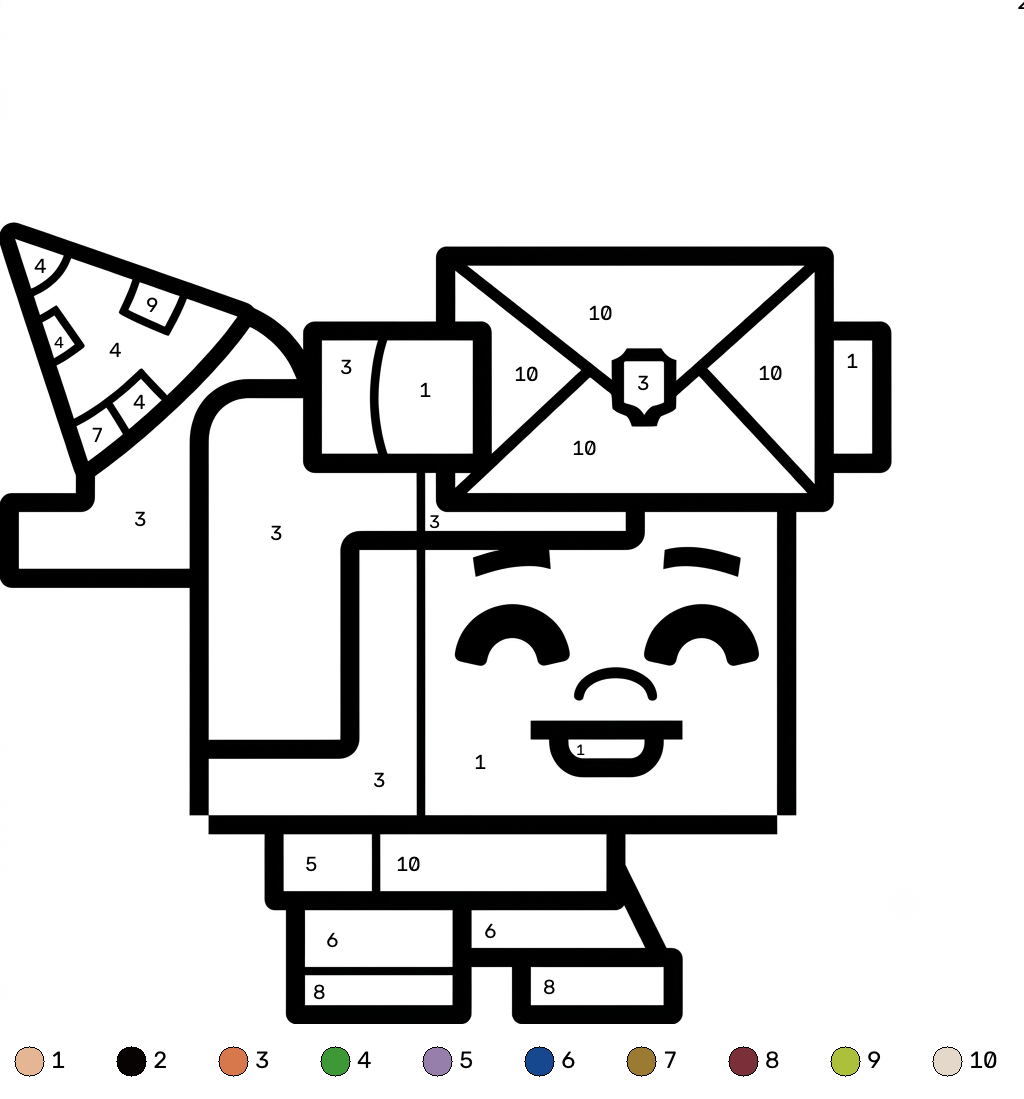 Tiny Agnes Minecraft 14 páginas para colorear Tiny Agnes Minecraft coloring by numbers imprimibles gratis 1