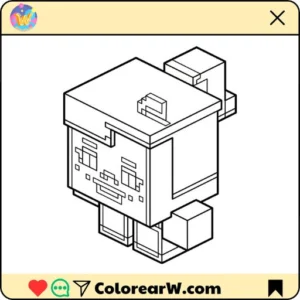 Tiny Agnes Minecraft Kleurplaat miniatuur