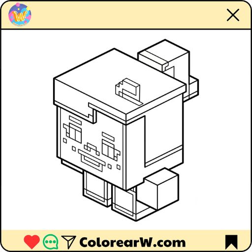 Tiny Agnes Minecraft para colorear thumbnail