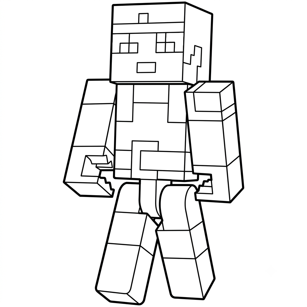 páginas para colorear kawaii lindas Valorie Minecraft
