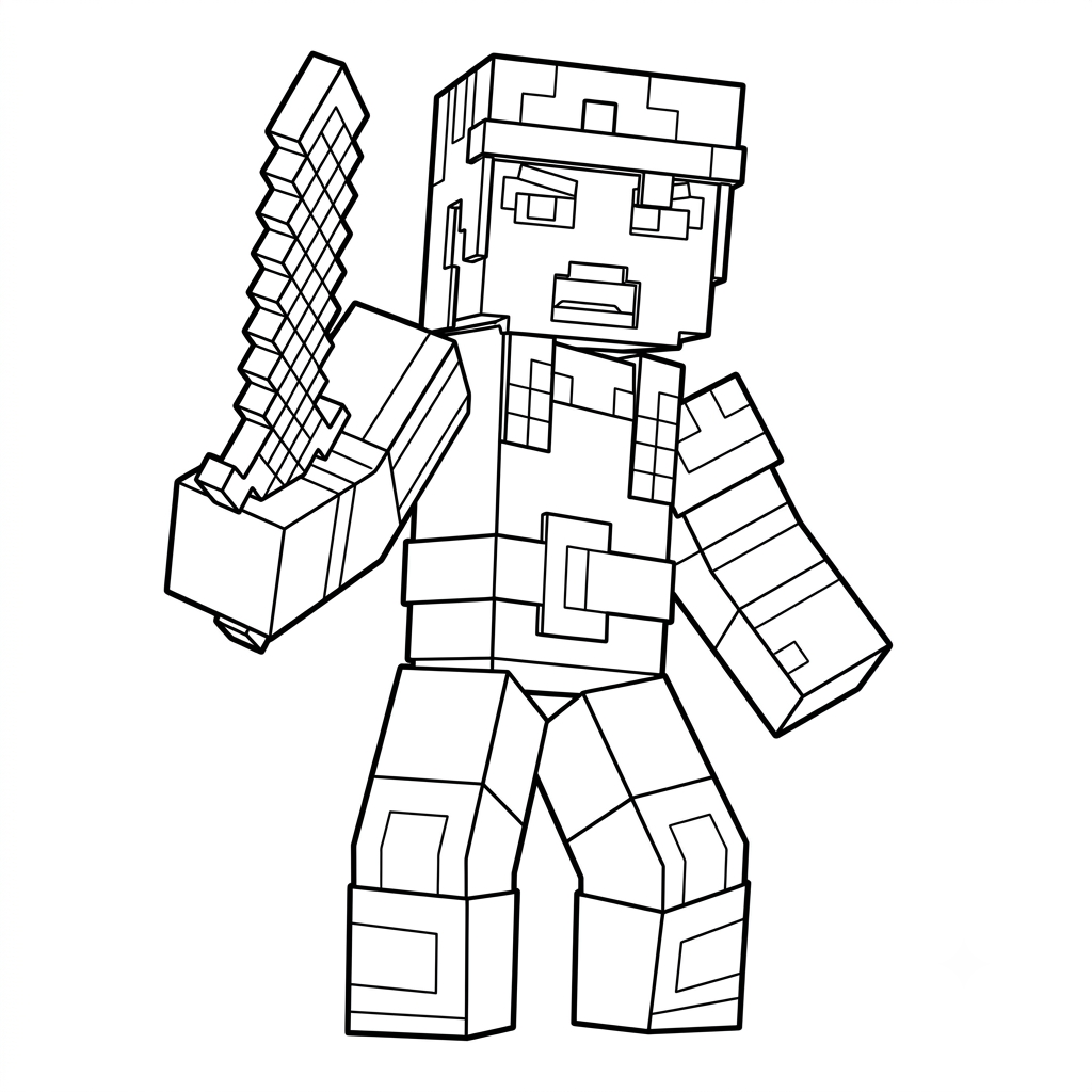páginas para colorear imprimibles Valorie Minecraft