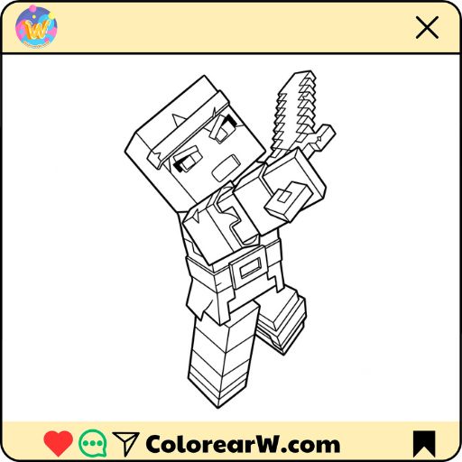Valorie Minecraft para colorear thumbnail