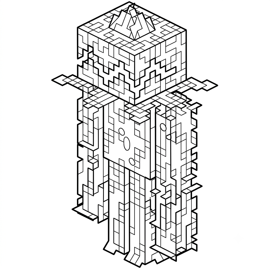 Whisperer Minecraft páginas para colorear de adornos