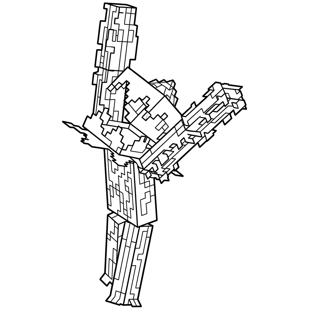 Whisperer Minecraft para colorear