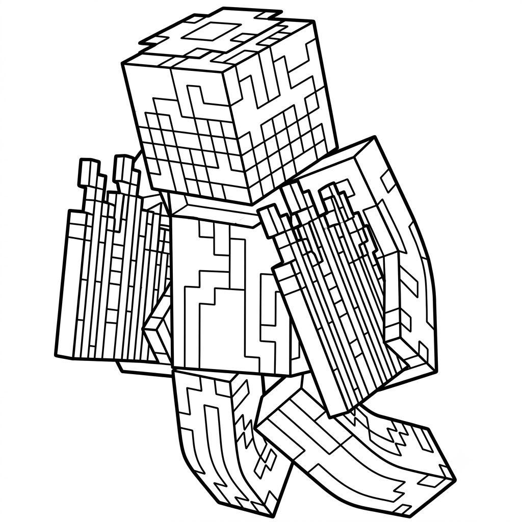 páginas para colorear de preescolar Whisperer Minecraft