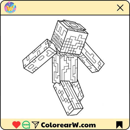 Whisperer Minecraft para colorear thumbnail