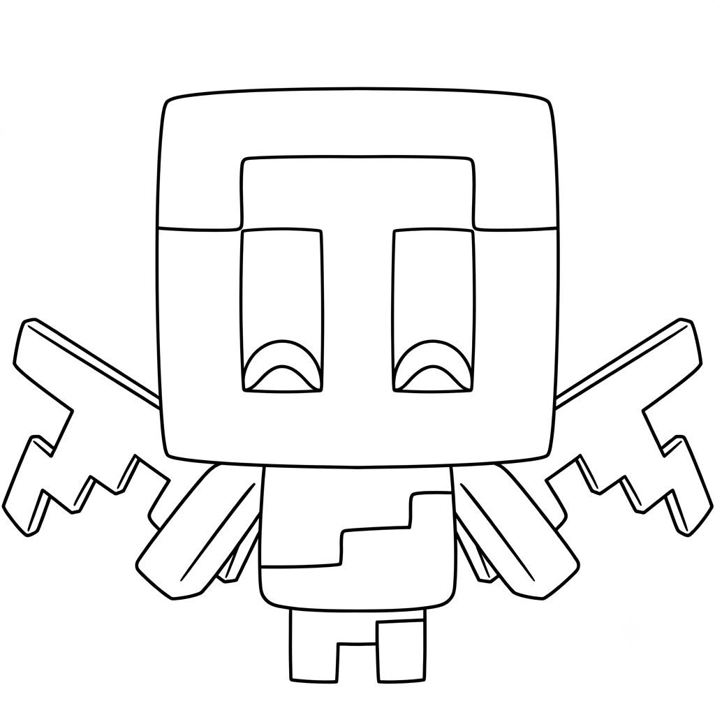 Allay Minecraft 4 páginas para colorear gratis Allay Minecraft para niños