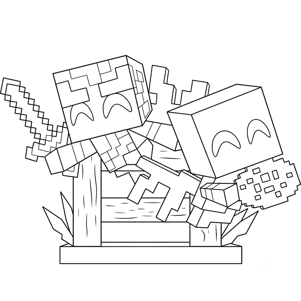 Allay Minecraft 7 páginas para colorear gratis Allay Minecraft